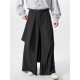 Men's Irregular Layered Design Wide Leg Pants