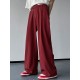 Men's Vertical Striped Pleated Casual Pants