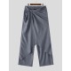 Men's Ruched Layered Design Casual Trousers