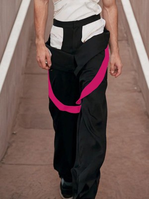Men's Color-Block Panel Trousers