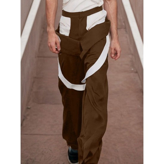Men's Color-Block Panel Trousers