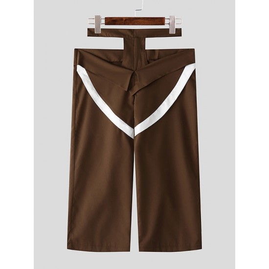 Men's Color-Block Panel Trousers