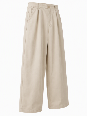 Men's Wide-Leg Solid Color Trousers