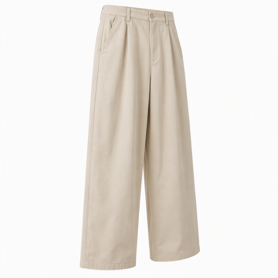 Men's Wide-Leg Solid Color Trousers