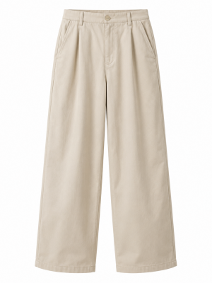 Men's Wide-Leg Solid Color Trousers