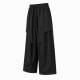 Men's Solid Color Layered Wide-Leg Long Trousers