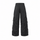 Men's Solid Color Asymmetrical Textured Ruched Trousers