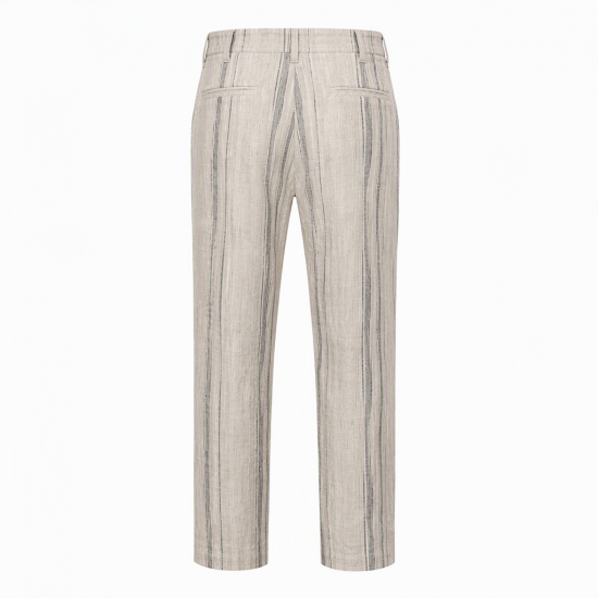 Men's Solid Color Irregular Striped Trousers