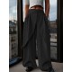 Men's Solid Color High-Waisted Casual Trousers