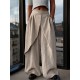 Men's Solid Color High-Waisted Casual Trousers