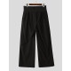Men's Solid Color High-Waisted Casual Trousers