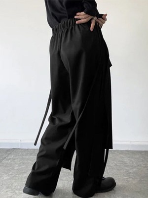 Men's Faux Two-Piece Design Loose-Fit Trousers