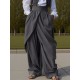 Men's Solid Color Asymmetric Ruched Trousers