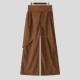 Men's Solid Color Asymmetric Ruched Trousers