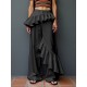Men's Ruffle Trim Design Casual Trousers