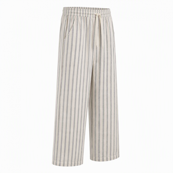 Men's Striped Wide Leg Casual Trousers