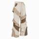 Men's Ruffle Trim Patchwork Casual Trousers