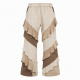 Men's Ruffle Trim Patchwork Casual Trousers