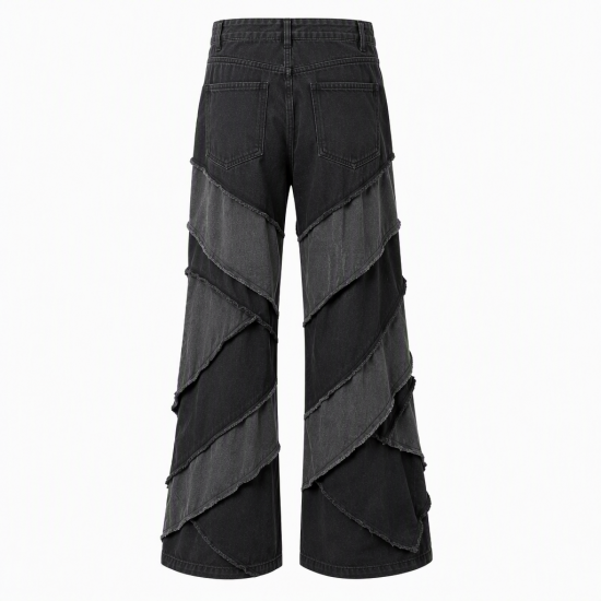 Men's Ruffled Patchwork Casual Trousers