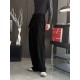 Men's Solid Tie Strap Casual Trousers