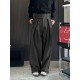 Men's Solid Tie Strap Casual Trousers