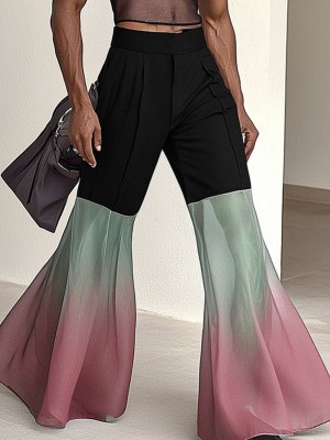 Men's Casual Gradient Flared Trousers