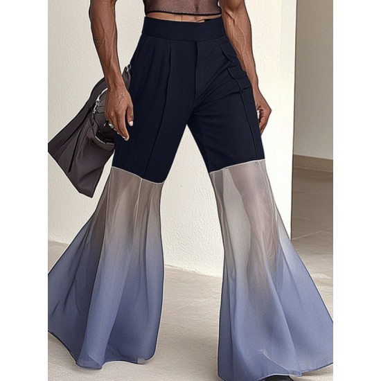 Men's Casual Gradient Flared Trousers