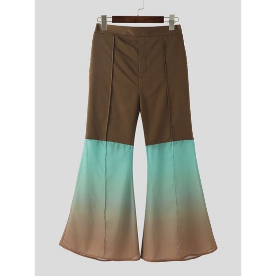 Men's Casual Gradient Flared Trousers