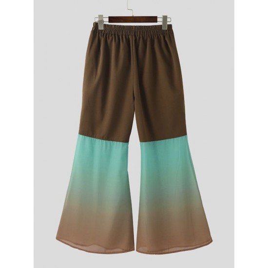 Men's Casual Gradient Flared Trousers