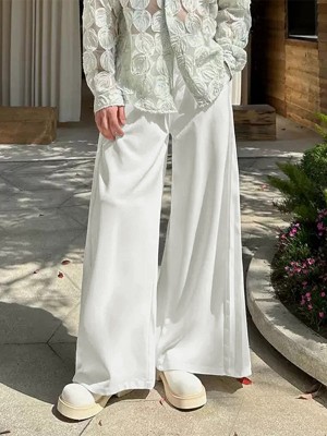 Men's Casual Pleated Loose Trousers