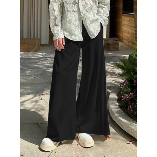 Men's Casual Pleated Loose Trousers