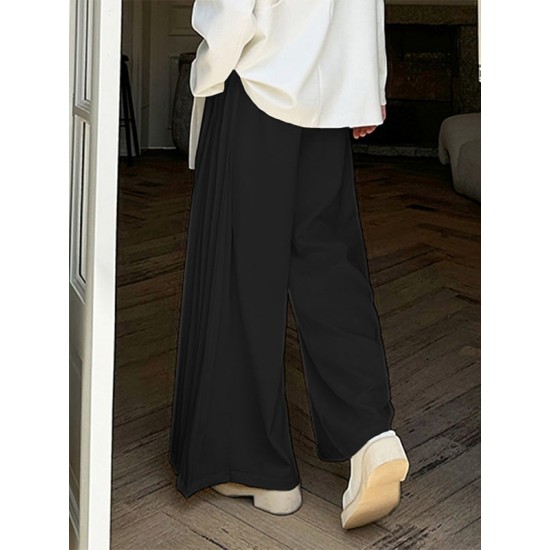 Men's Casual Pleated Loose Trousers