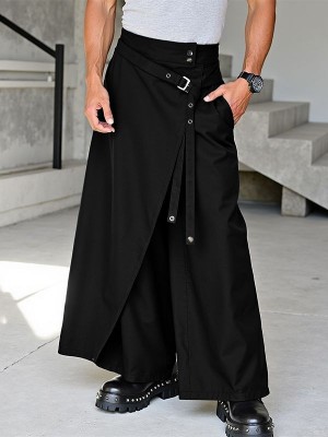 Men's Deconstructed Layered Tie Casual Trousers