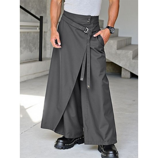 Men's Deconstructed Layered Tie Casual Trousers