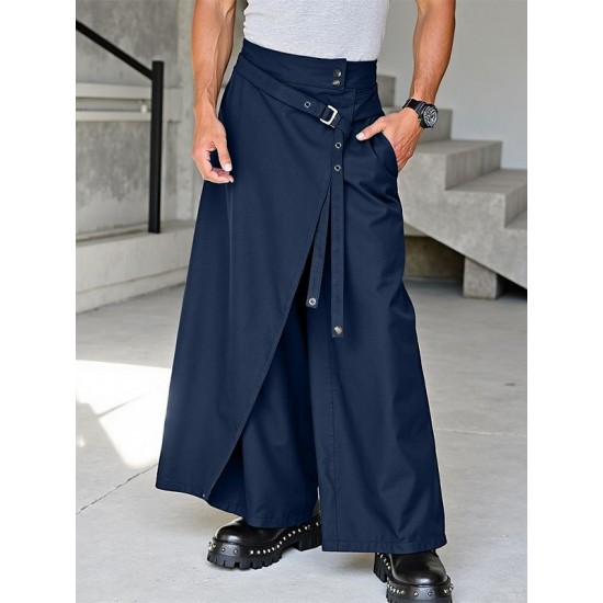 Men's Deconstructed Layered Tie Casual Trousers