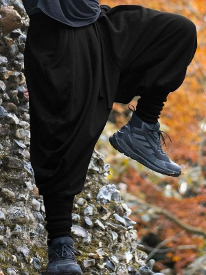 Men's Solid Pleated Loose Casual Trousers