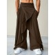 Men's Solid Ruffled Patchwork Trousers
