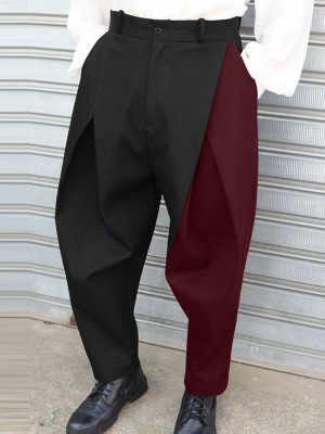 Men's Contrast Color Casual Trousers