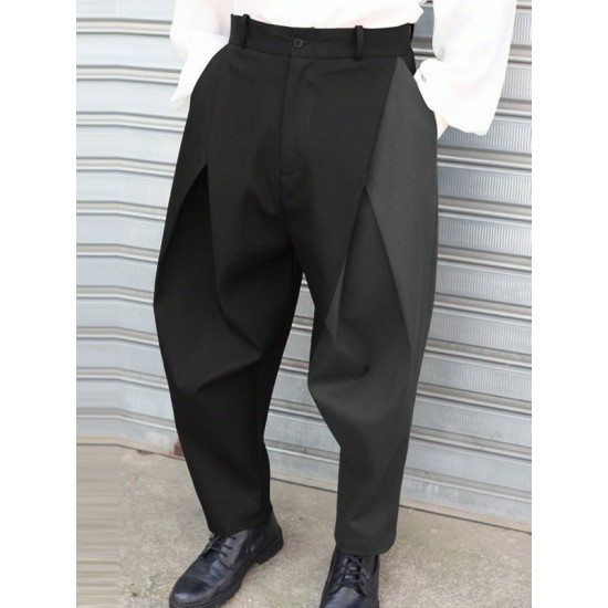 Men's Contrast Color Casual Trousers
