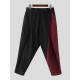Men's Contrast Color Casual Trousers