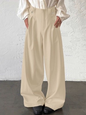 Men's Ribbon Patchwork Design Casual Trousers