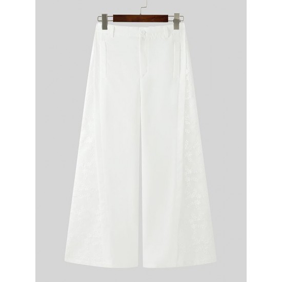 Men's Jacquard Patchwork Casual Trousers