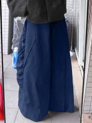 Men's Deconstructed Bubble Pleated Wide Leg Trousers