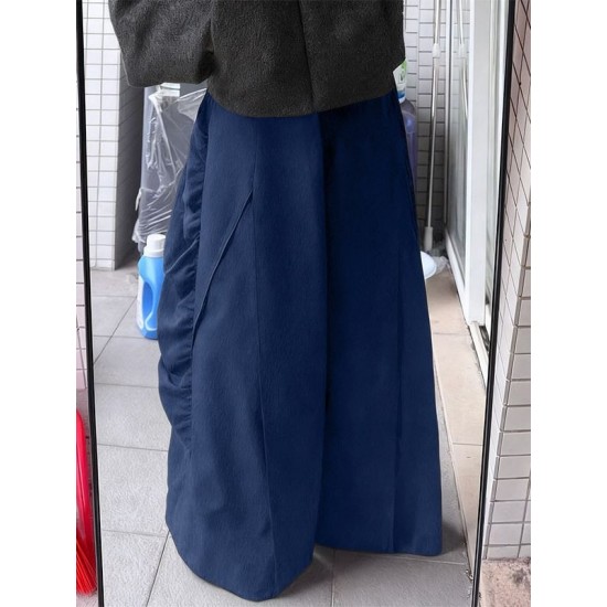Men's Deconstructed Bubble Pleated Wide Leg Trousers