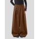 Men's Solid Color Pleated Loose Fit Wide Leg Trousers