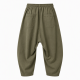 Men's Solid Color Drop Crotch Loose Fit Trousers