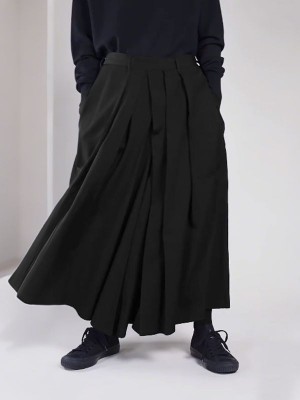 Men's Deconstructed Solid Color Pleated Trousers