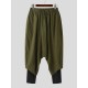 Men's Faux Two-Piece Patchwork Wide Leg Trousers