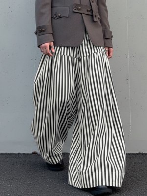 Men's Casual Striped Wide Leg Trousers