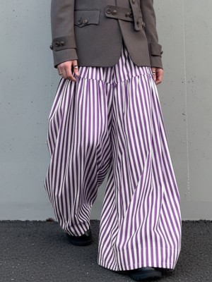 Men's Casual Striped Wide Leg Trousers